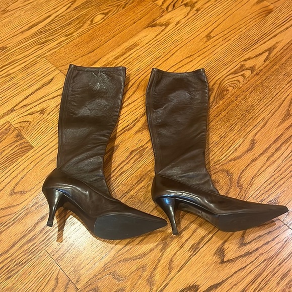 S | Rossi Woman’s Brown Heeled Tall Boots Size 36 /6 - Picture 1 of 5